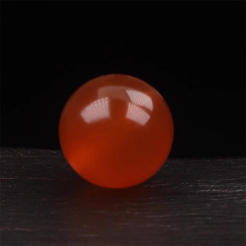 保山南红玛瑙 无裂天然原矿冰红单珠 菩提多宝diy配饰配珠 11.4mm