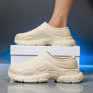 劳保鞋耐磨男鞋防滑防水厨房防油工作脚蹬厨师包头上班工作专用鞋