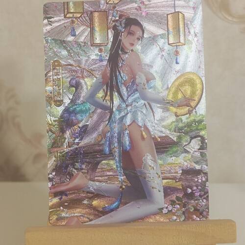 神州百花谱 李师师 半粗闪折光闪卡  卡背人物介绍 88*63MM尺寸