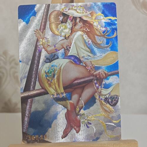异界水浒神姬玉幡竿孟康半粗闪折光闪卡  卡背人物介绍 88*63MM