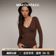 MIMI FANTASY深V轻塑身连体衣女2025秋冬免穿文胸收腹显瘦肌底衣