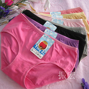 12条包邮 樱子6011女士内裤 纯棉中高腰特价舒适提臀女内裤