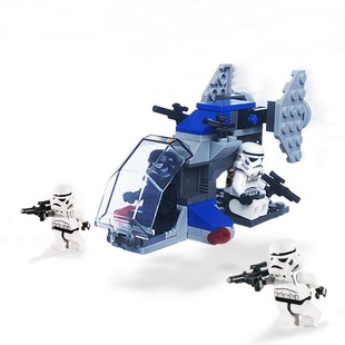星战帝国登陆艇风暴突击队战机含士兵军事拼装积木儿童益智玩具