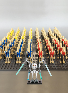 星球大战 SW001C Battle Droid鸭兵机器人仔塑料拼插积木儿童玩具