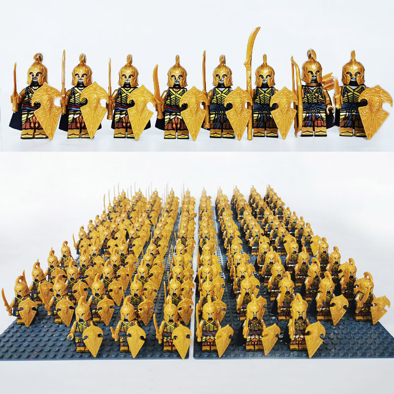 魔戒诺多精灵战士小人仔拼装积木