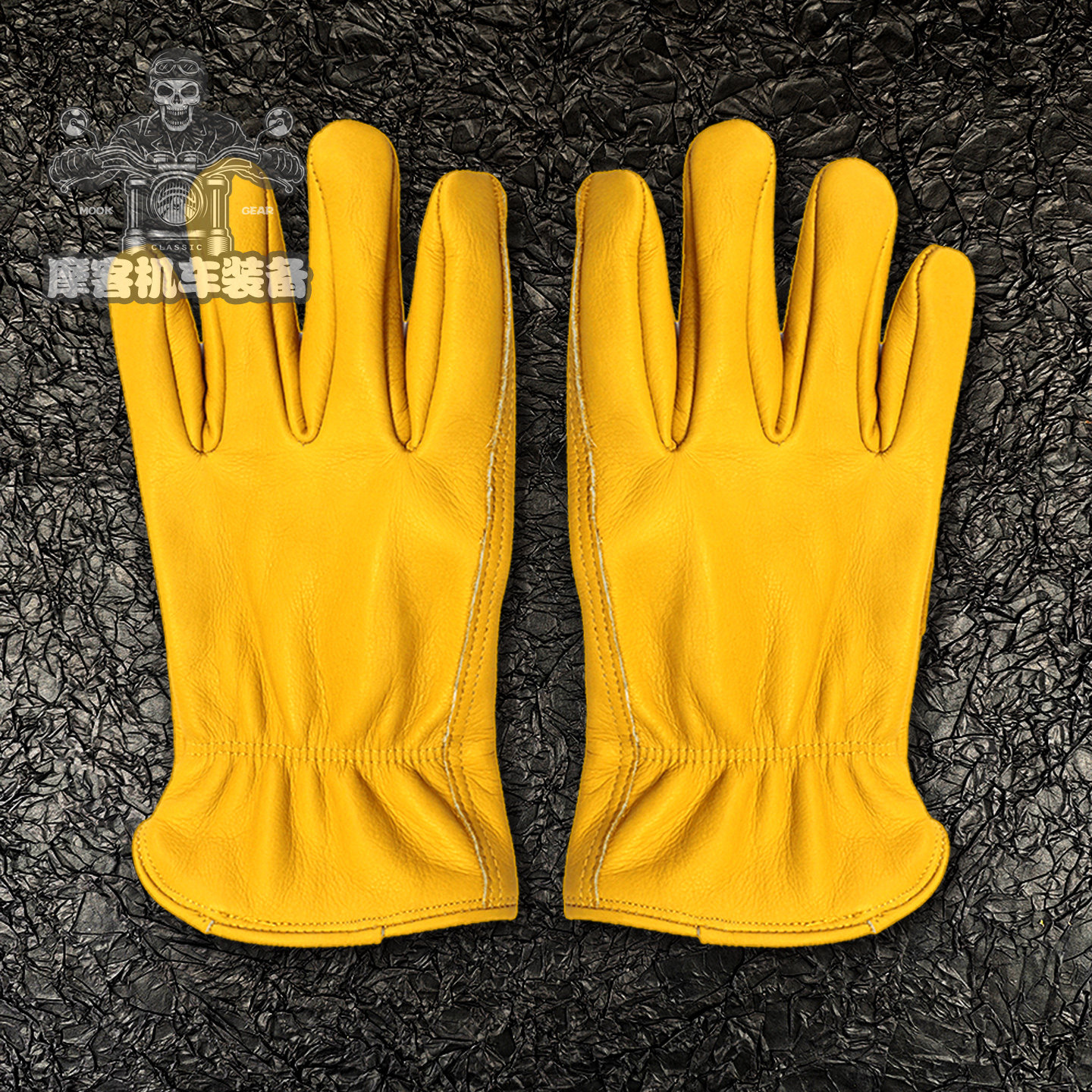牛皮手套摩托车机车骑士马术手工复古哈雷骑巡航行户外登山保护