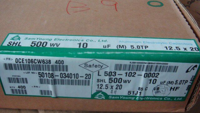 500V10UF电解电容韩国三莹原装
