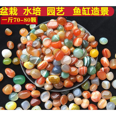 雨花石原石天然鹅卵石肉盆栽造景