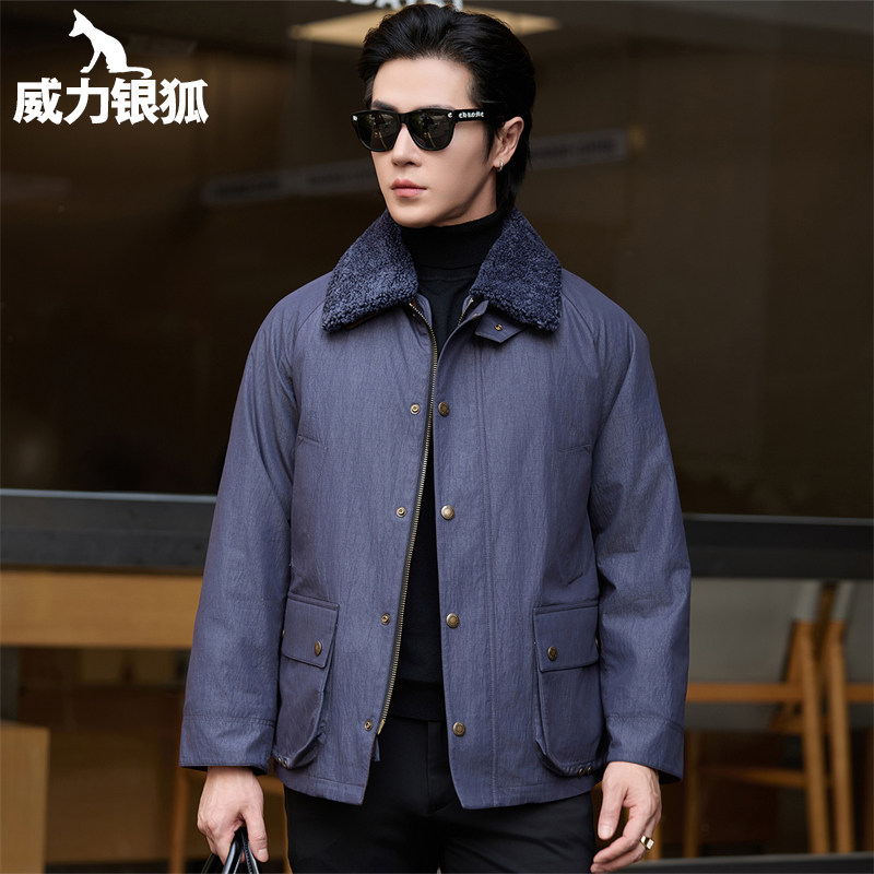 男士整貂皮派克服时尚青年款皮草