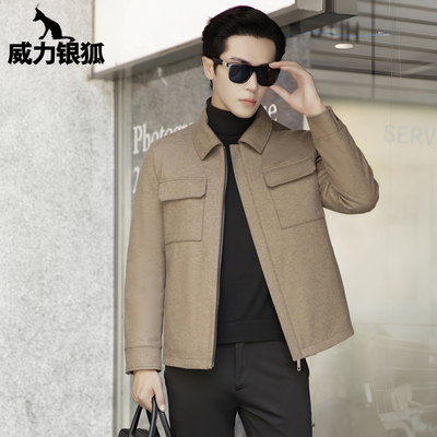羊毛外衣貂皮内胆派克服行政款男