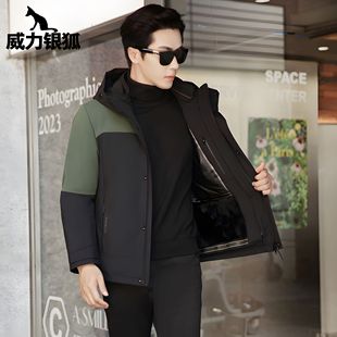 冬季男士水貂内胆可拆卸派克服海宁皮毛一体三合一冲锋衣户外皮草