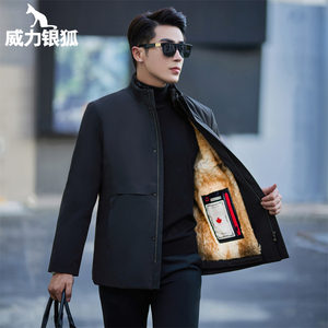 男士貂皮可拆卸内胆派克服皮毛一体水貂立领貂毛外套海宁皮草大衣