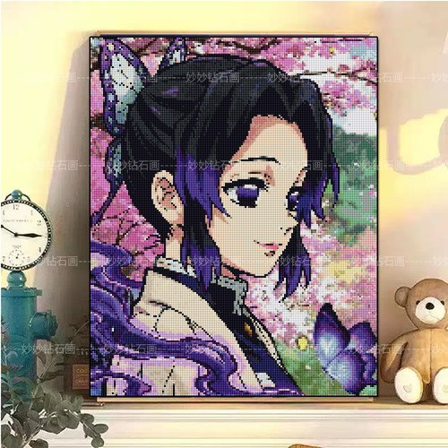 高颜值二次元蝴蝶忍钻石画女孩高难度DIY手工水晶刺绣Demonslayer