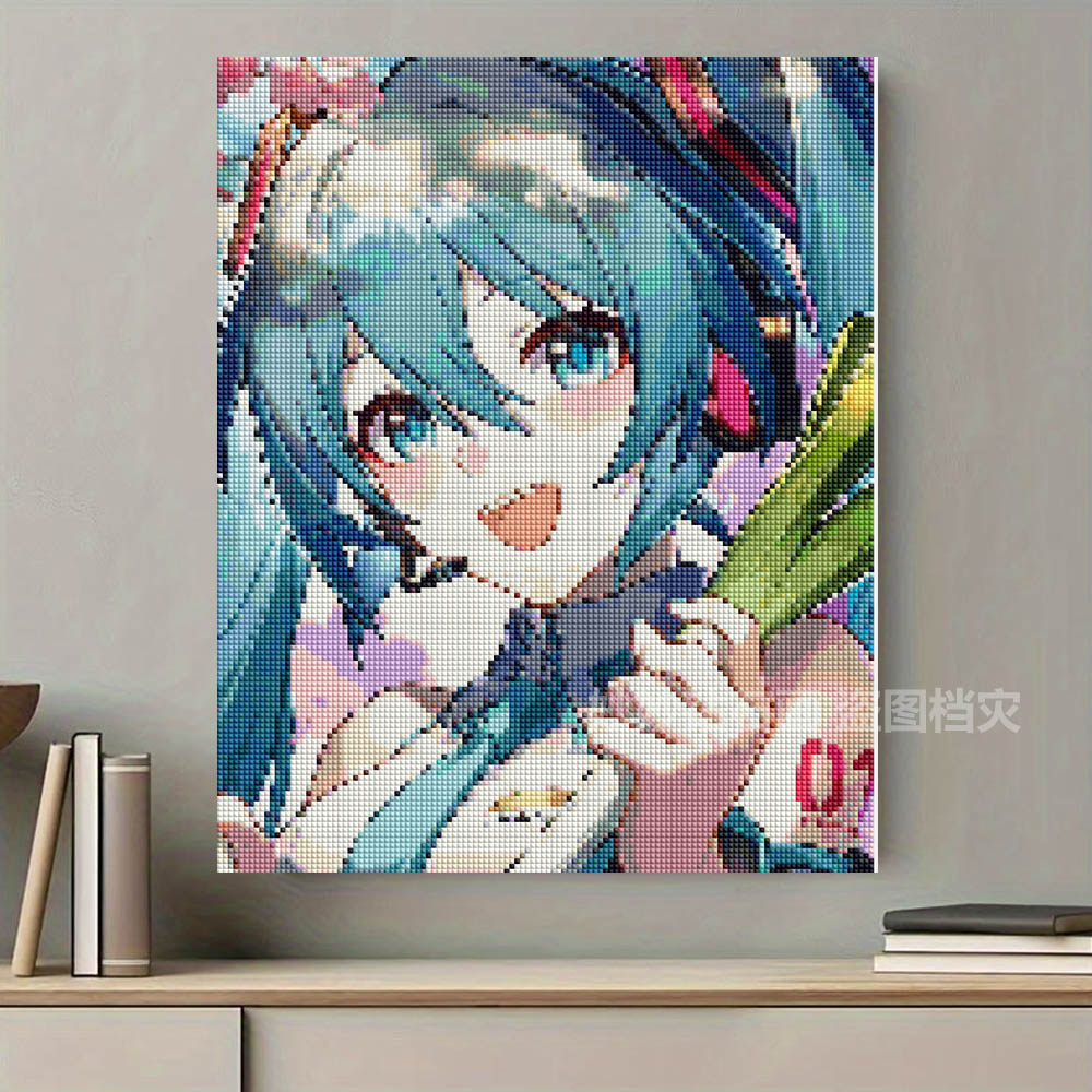 2026新款动漫人物甩葱歌初音未来钻石画女孩手工diy贴砖石十字绣