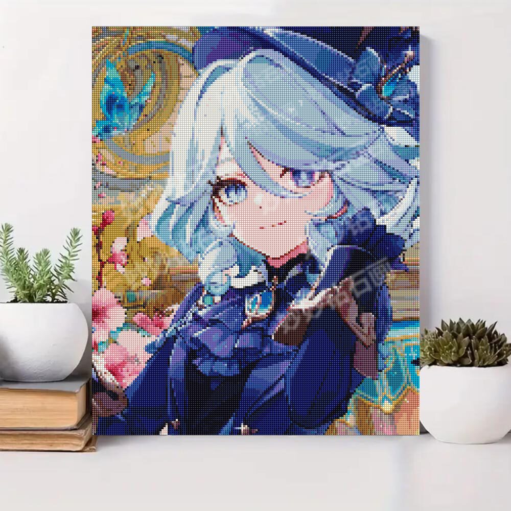 高颜值钻石画芙宁娜原神成人diy手工点钻砖石十字绣二次元Genshin