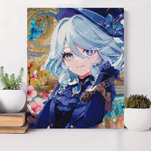 高颜值钻石画芙宁娜原神成人diy手工点钻砖石十字绣二次元Genshin