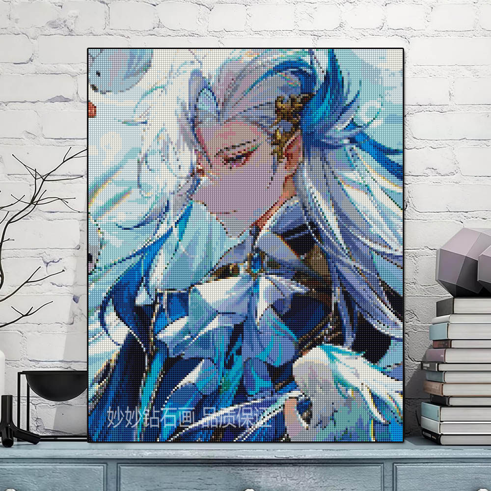 帅高颜值那维莱特钻石画原神女孩成人手工diy砖石十字绣2026新款,居家布艺,钻石绣,淘宝优惠券,粉丝福利购,淘宝优惠卷