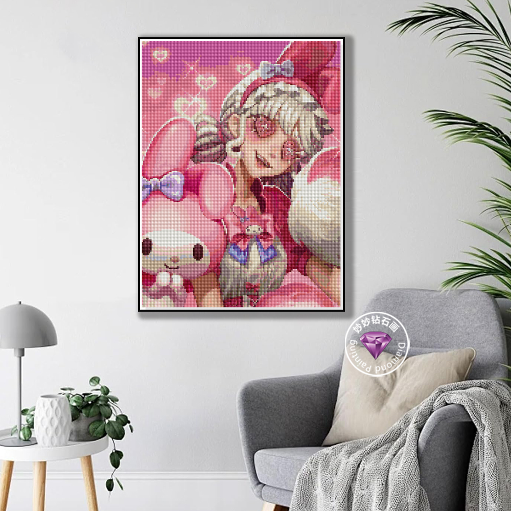 高颜值高难度拉拉队员钻石画DIY女孩手子手工贴砖石画点钻十字绣