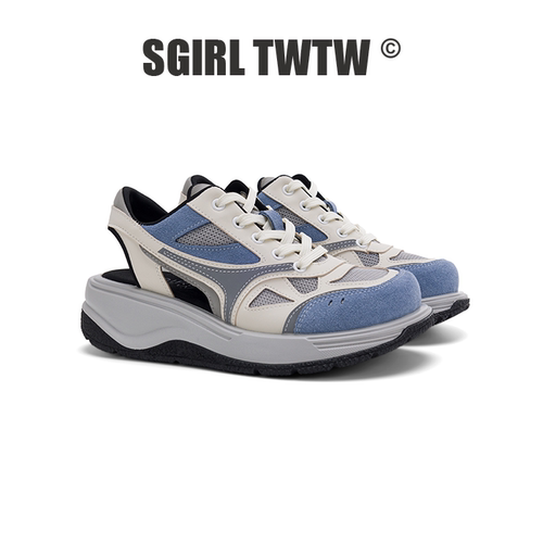 A563-1 SGIRL TWTW厚底透气镂空老爹鞋女款时尚百搭增高休闲