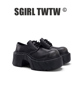 K630-1 SGIRLT WTW新款粗跟松糕厚底系带单鞋女增高小个子百搭鞋