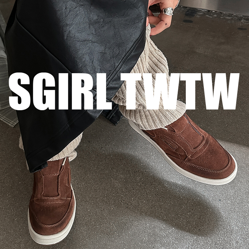 R733-1 SGIRL TWTW女鞋百搭一脚蹬休闲鞋个性休闲板鞋懒人鞋复古