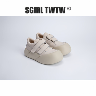 魔术贴白色面包鞋 SGIRL 女2024新款 TWTW潮牌大头休闲鞋 C268