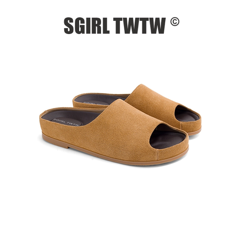 G719-3 SGIRL TWTW 复古半拖2026新款慵懒时尚休闲鞋鱼嘴拖