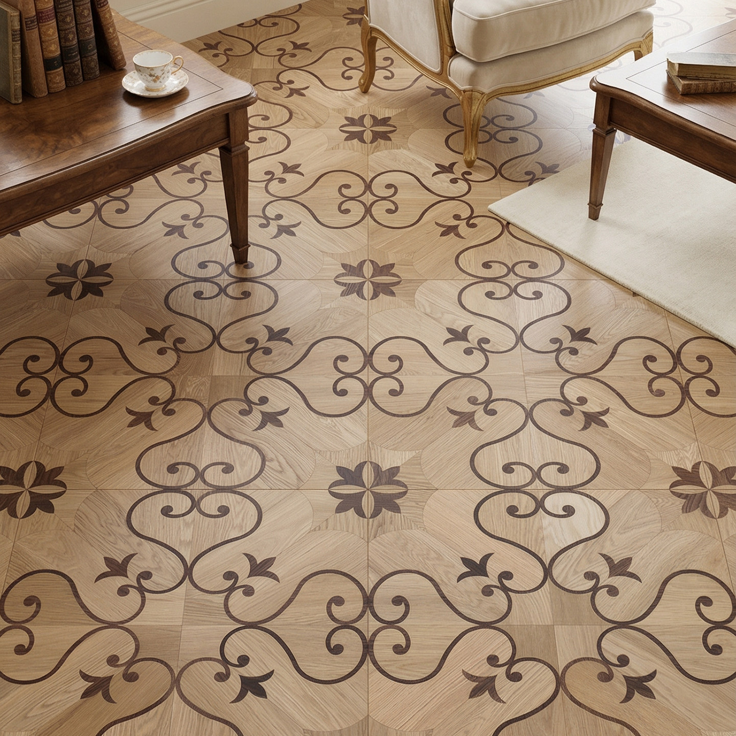 积加多层实木拼花地板橡木黑胡桃环保自然客厅卧室可用地暖不变形