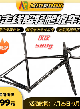 ROCK小滚小石超轻高模量碳纤维T1100爬坡公路车架仅580g座管车把