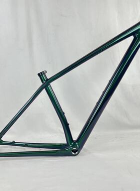 超轻山地车自行车车架越野车车架碳纤维29er 148mm 绿色变色龙