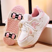 子暴走鞋 秋冬季 四轮运动飞行鞋 女童鞋 学生儿童暴走轮滑鞋 加绒保暖