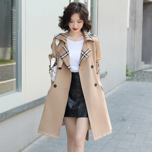 修身 风衣女2021春秋新款 气质淑女中长款 时尚 显瘦通勤OL外套女 韩版