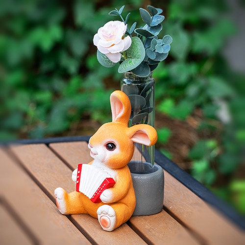 憨趣可爱兔子可水培花插