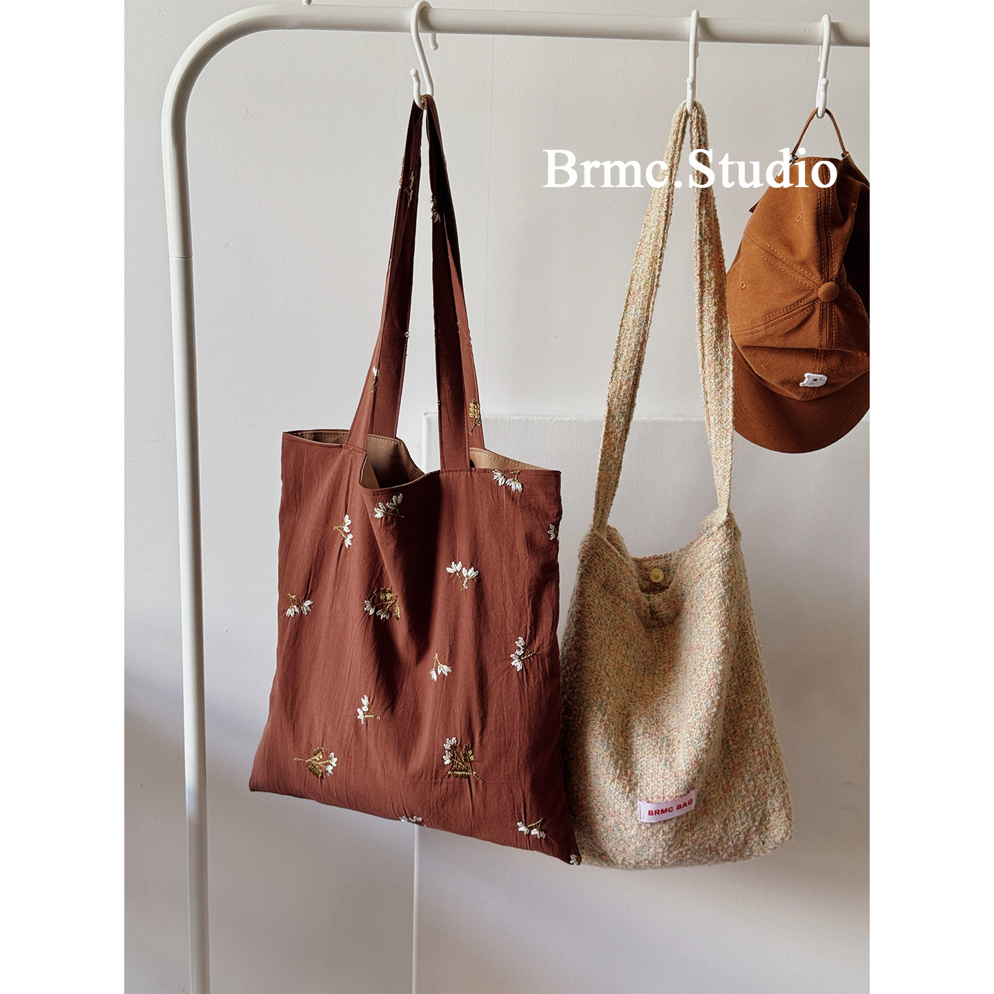 布鲁塞尔深秋~原创设计复古时髦咖色绣花布袋子通勤百搭单肩包女,箱包皮具/热销女包/男包,通用款女包,淘宝优惠券,粉丝福利购,淘宝优惠卷