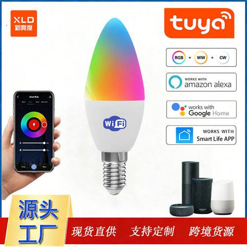 110VWiFi智能蜡烛灯Alexa语音E14