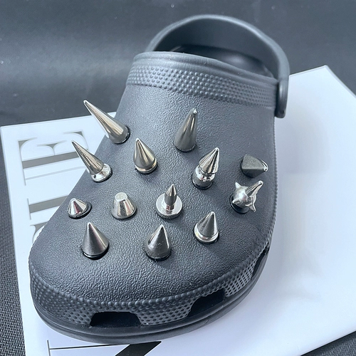 Аксессуар, металлическая цепь, пуля, серебряная пряжка для обуви, в стиле панк, DIY