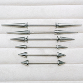 双头螺丝杆长58mm朋克尖钉DIY铆钉配件 材料diy柳丁银色金属钉