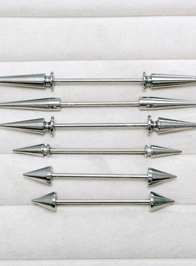 双头螺丝杆长58mm朋克尖钉DIY铆钉配件 材料diy柳丁银色金属钉