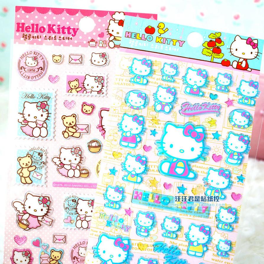 À¶Ììʹkittyè~º«¹úHelloKitty¿µÙè±ý¸ÉÌðµãÁ¢ÌåË®¾§ÌùÖ½4¿î