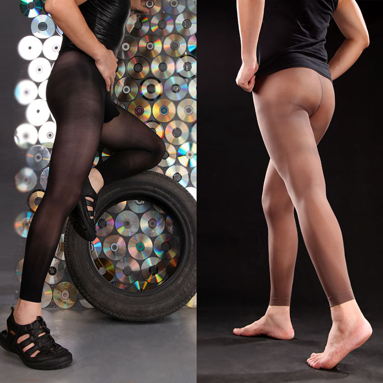 男士九分保暖修身天鹅绒打底裤袜