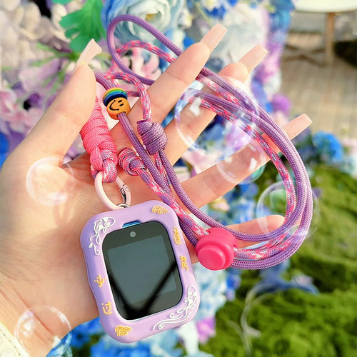 通用型儿童电话手表彩色尼龙多巴胺可调节挂脖绳好记星创维联想