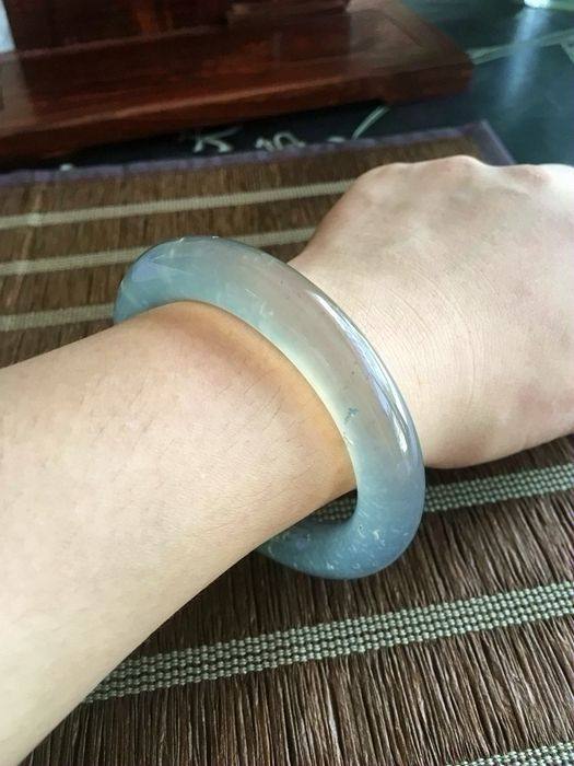 无烧原色绿玉髓玛瑙手镯不议价