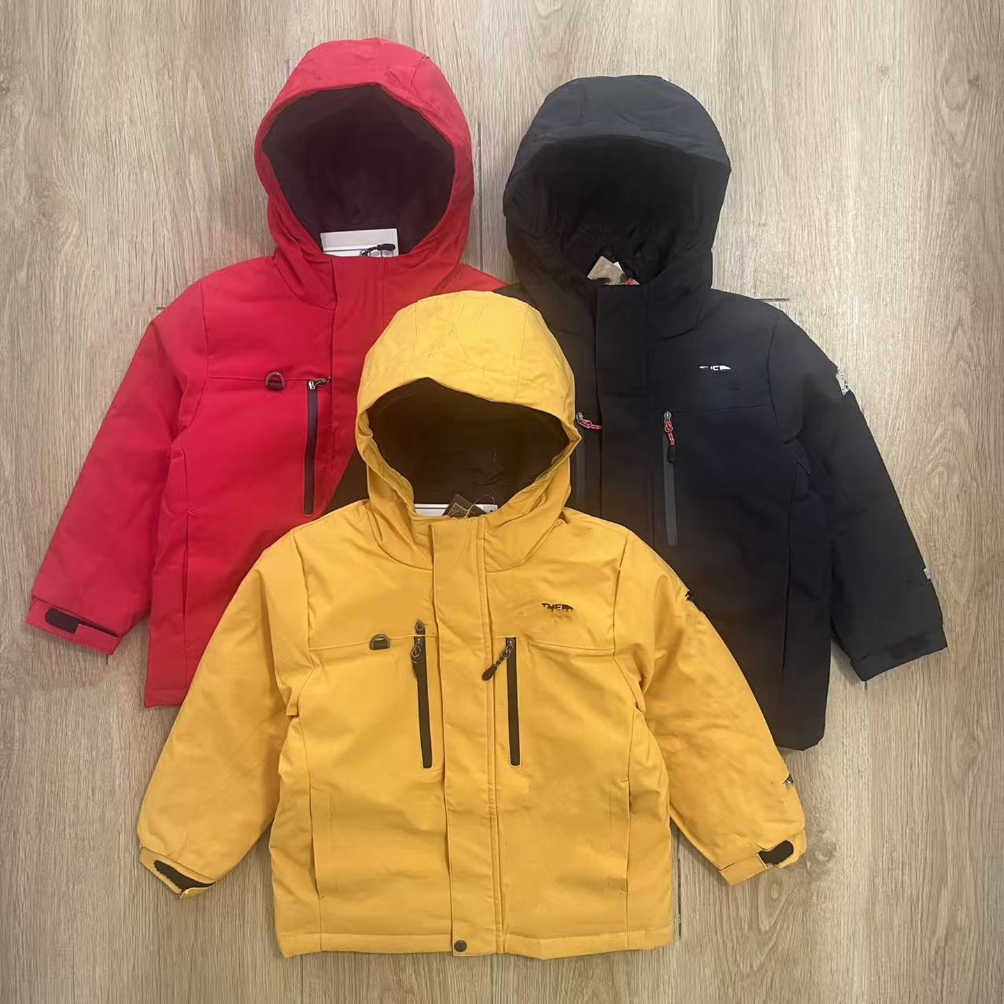 冬季新款男女童户外防风防水连帽厚款棉衣外套羽绒棉袄滑雪服潮