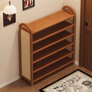 日本进口MUJIE鞋柜家用门口一体靠墙用楼道入户门鞋架小窄防尘门