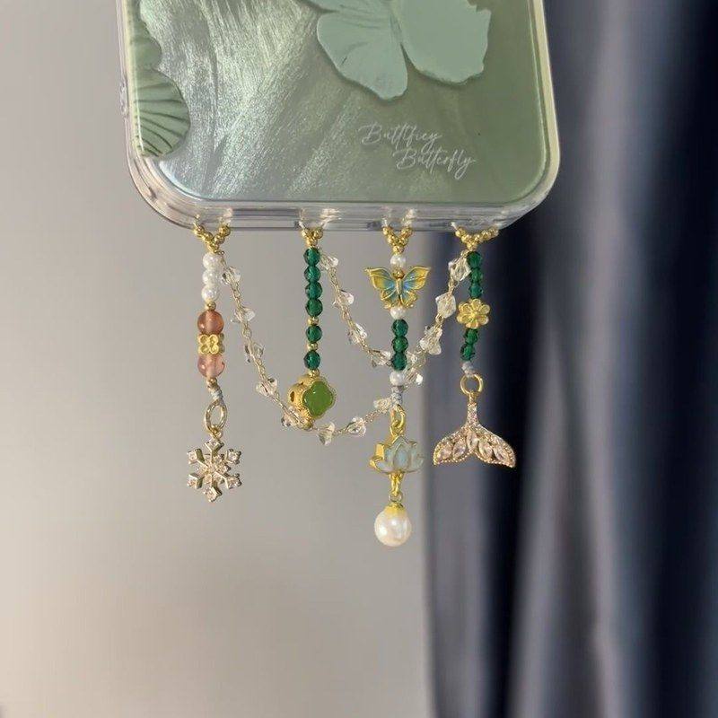 国风手机挂件串珠手机链链条手机挂件仙气小众手机链小红书同款,节庆用品/礼品,挂饰/生肖挂饰,淘宝优惠券,粉丝福利购,淘宝优惠卷