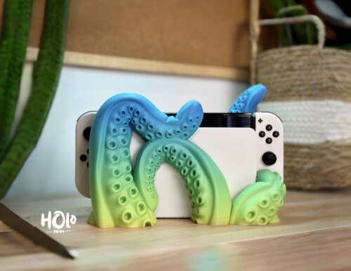 switch 1代 ns游戏机主机支架章鱼触手底座周边配件收纳创意装饰