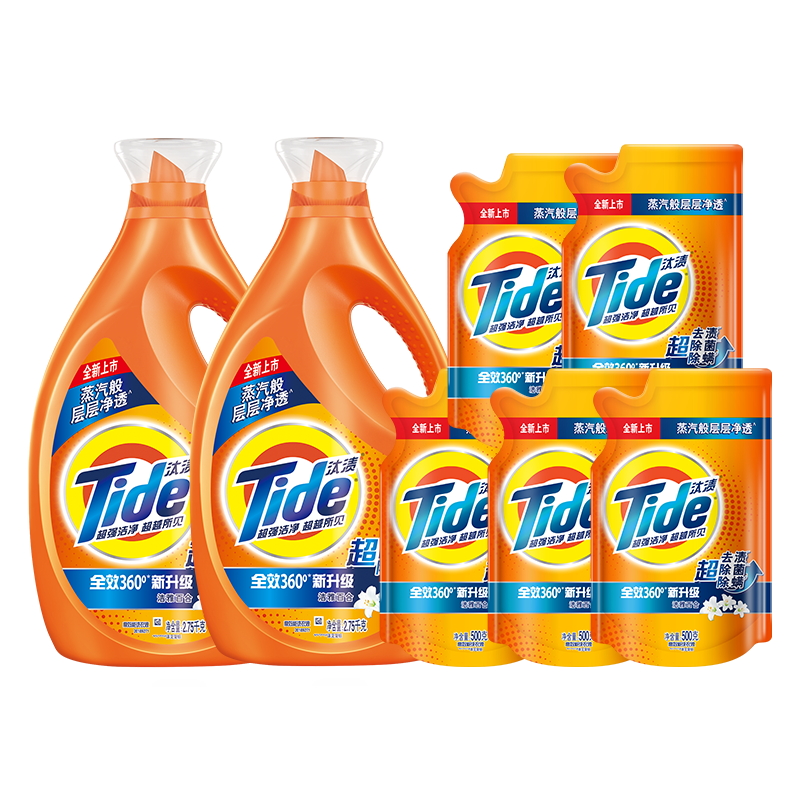 汰渍新品洗衣液纳米级洁净除菌除螨持久留香