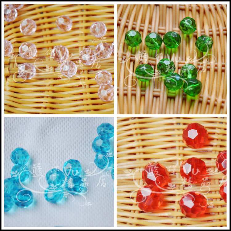 蓝堡真水晶散珠16mm地球珠多颜色全手工diy串珠配件材料包装饰品