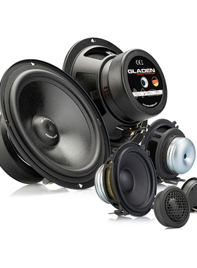 德国武士科尼GLADEN三分频ZERO 165.3扬声器改装汽车载音响喇叭