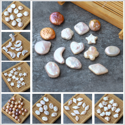 淡水珍珠巴洛克纽扣方形星星